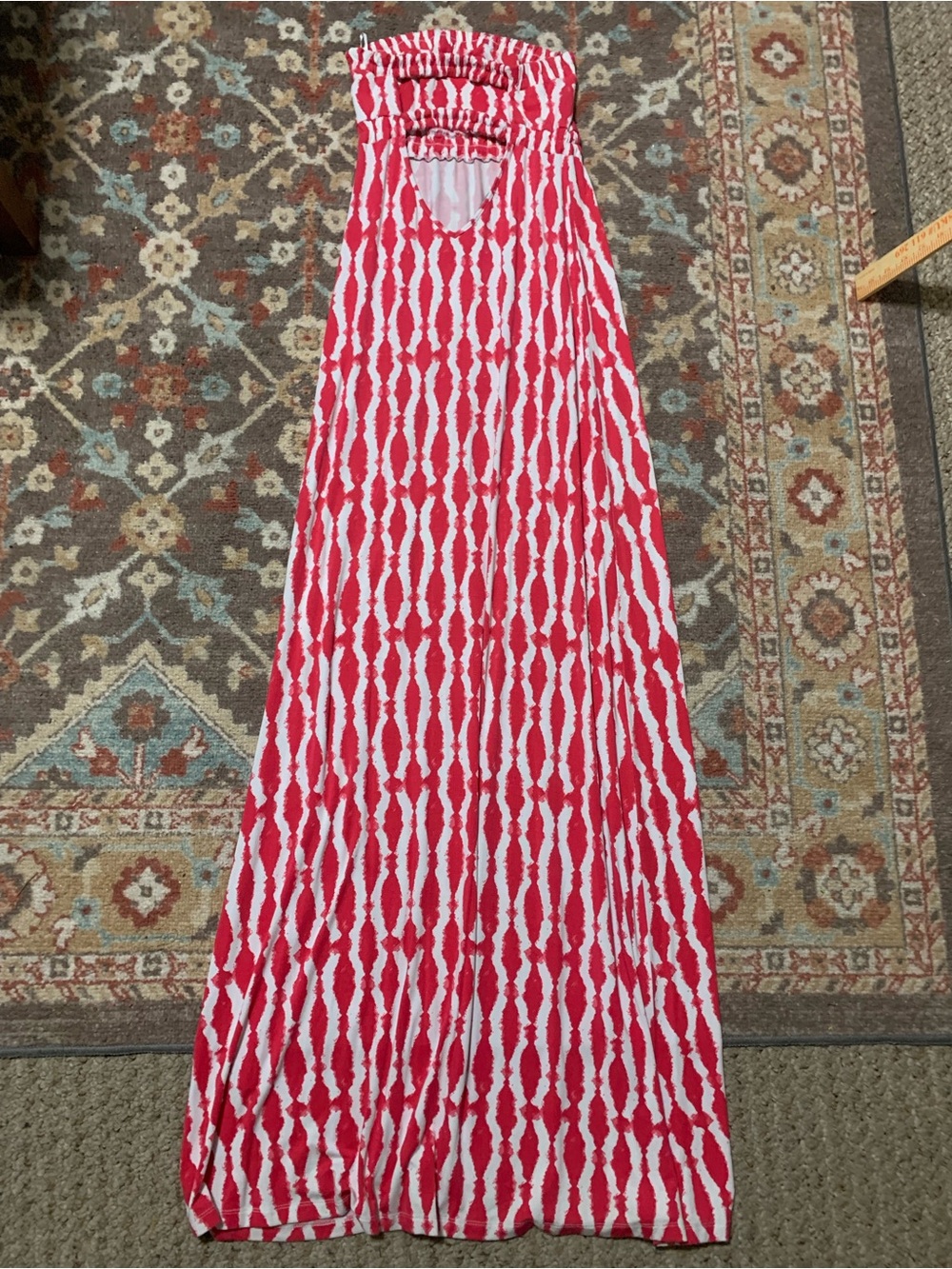 TART Strapless Maxi Dress Abstract Ikat Print Women's Small SEXY! - Picture 13 of 13
